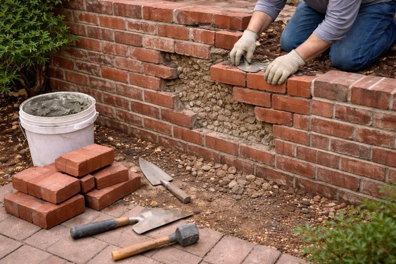 Brick Fence Repair in Cleveland, OH