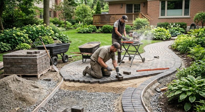 Brick Hardscape Installation in Greenwich, CT