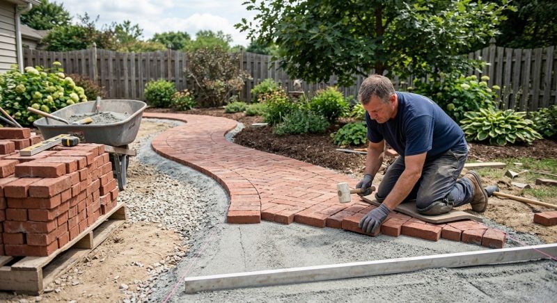Brick Hardscape Installation in Fairfield County, CT