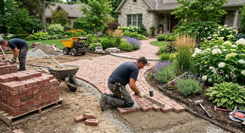 Brick Hardscape Installation in West Hartford, CT