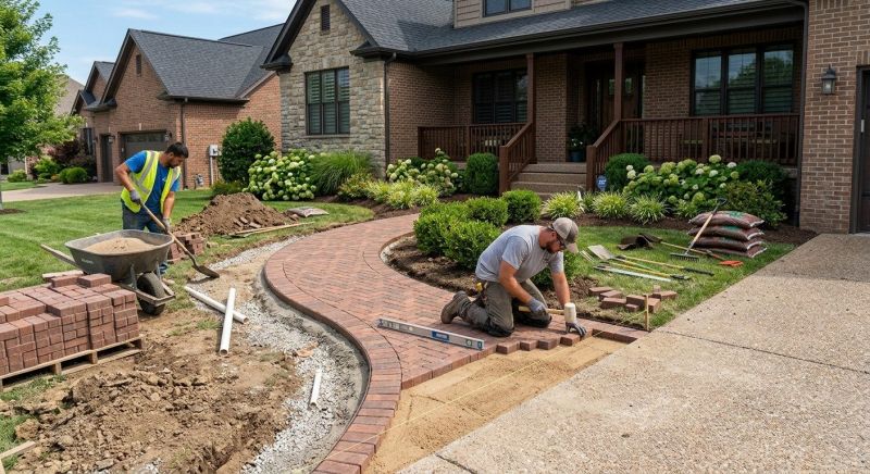 Brick Hardscaping Installation in West Hartford, CT