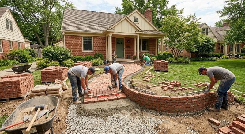 Brick Hardscaping Installation in Worcester, MA