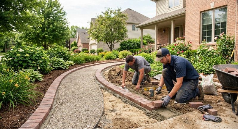 Brick Hardscaping Installation in Worcester, MA