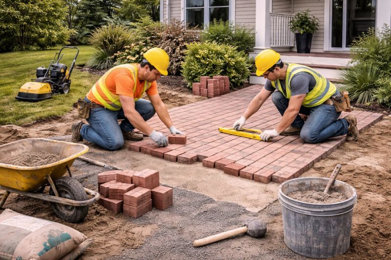 Brick Paving Installation in Worcester, MA