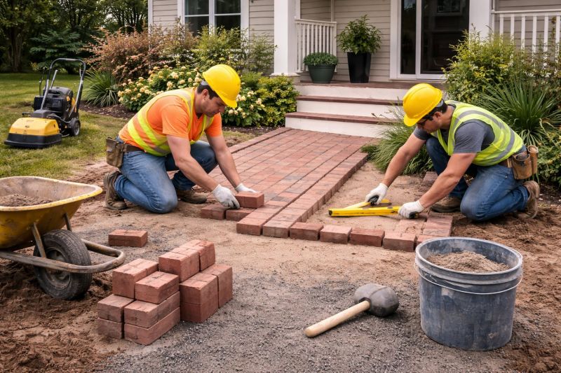 Brick Paving Installation in Worcester, MA
