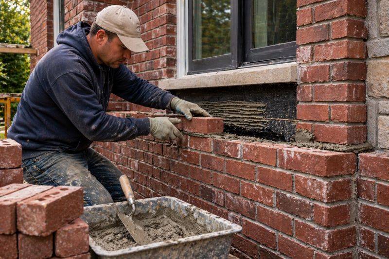 Brick Pillar Installation in Cleveland, OH