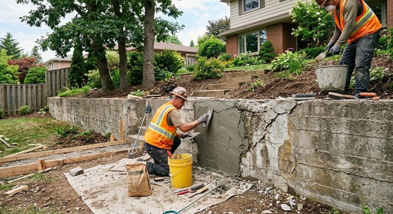 Brick Retaining Wall Repair in Cleveland, OH