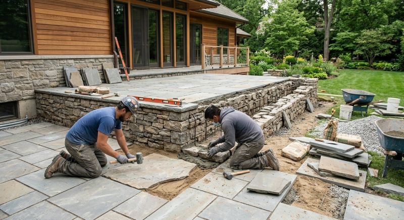 Stone Edging Installation in Boston, MA