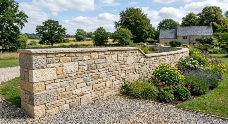 Stone Wall Hardscaping in Boston, MA